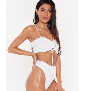 What Will Sea Broderie High-Waisted Bikini Set